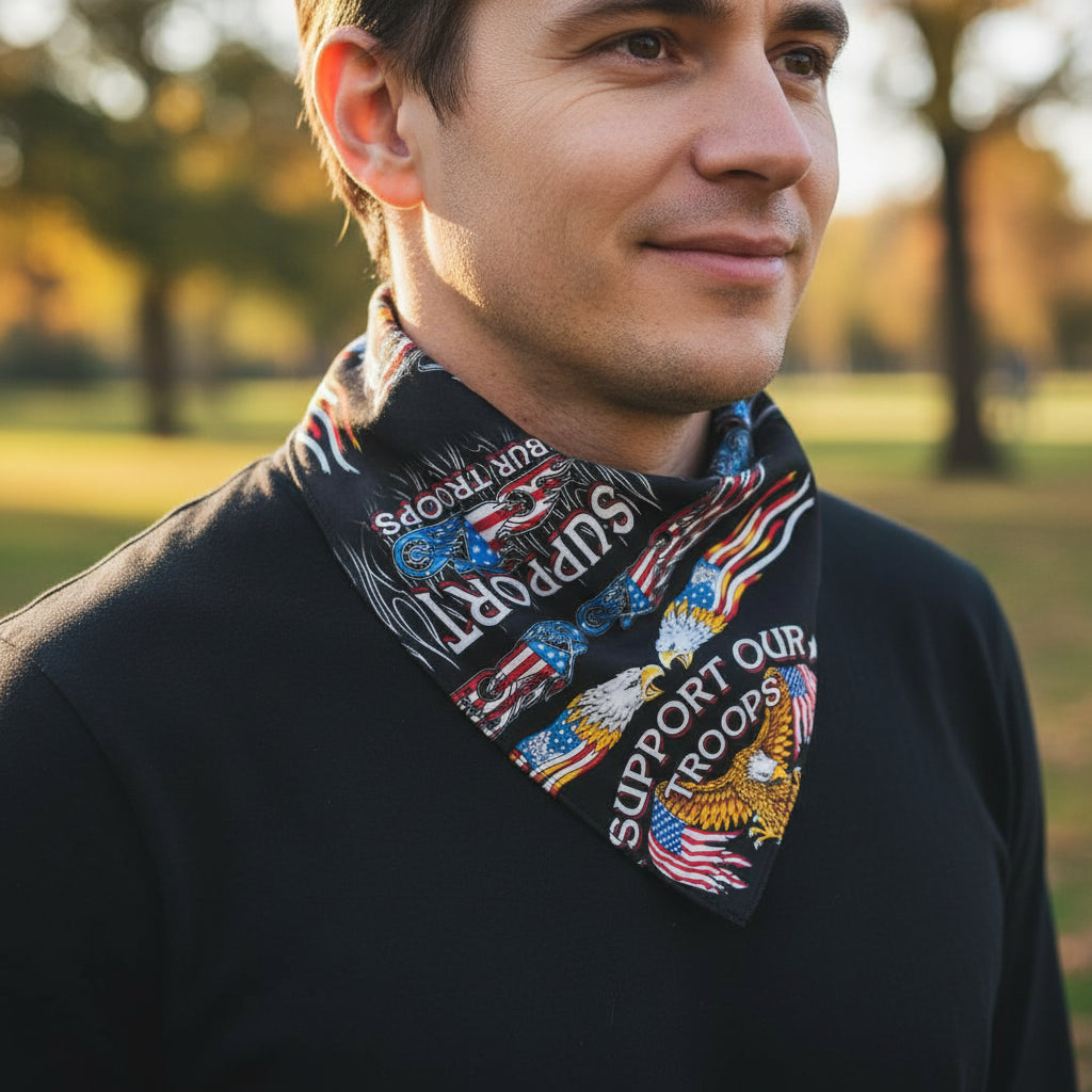 Bandana en coton femme foulard multicolore