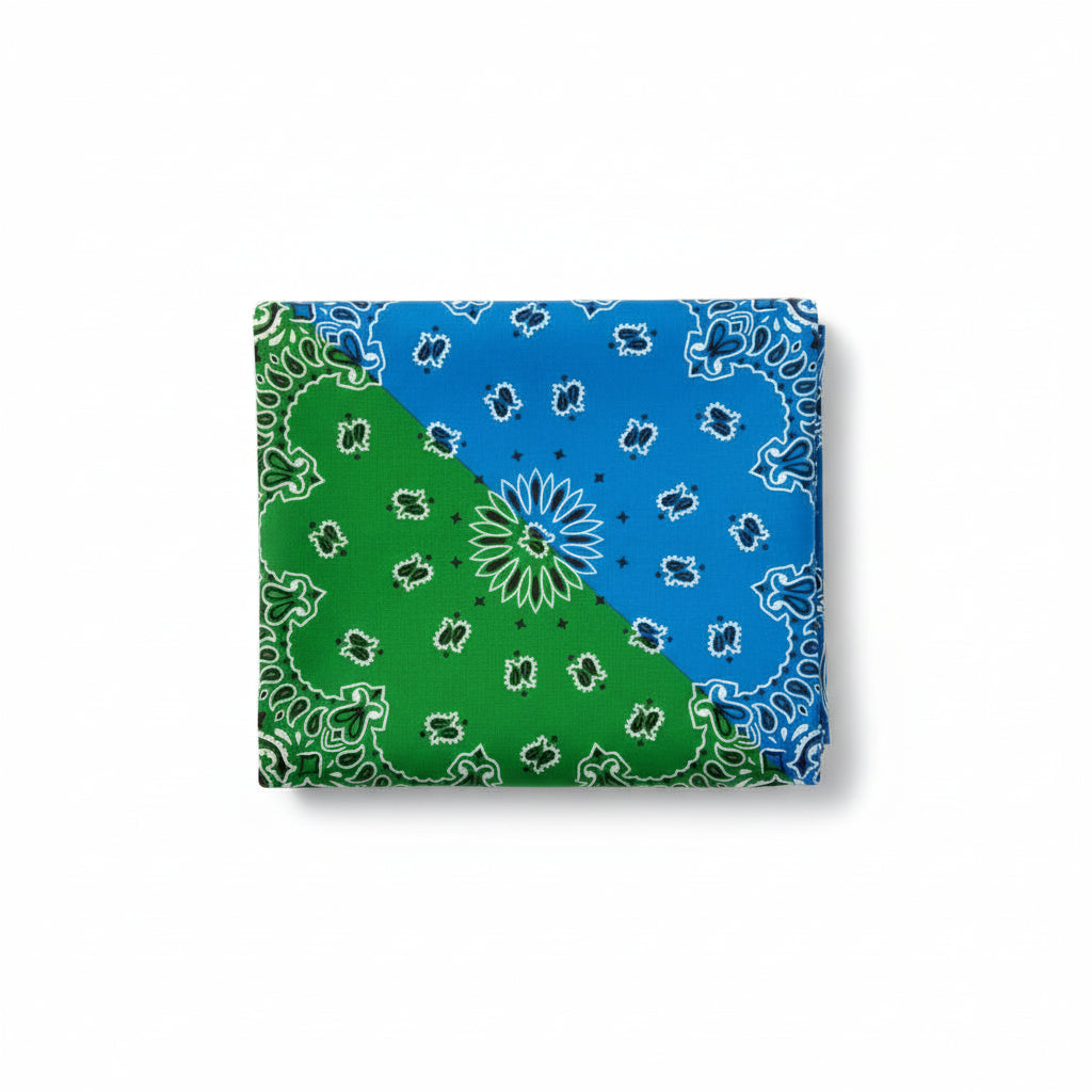 Bandana en coton multicolore motif cachemire