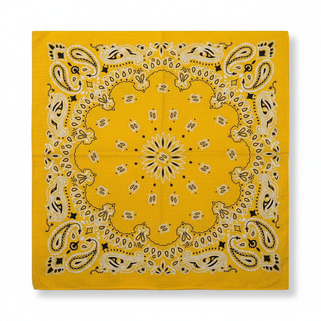 Bandana en coton homme jaune - BoucleAura