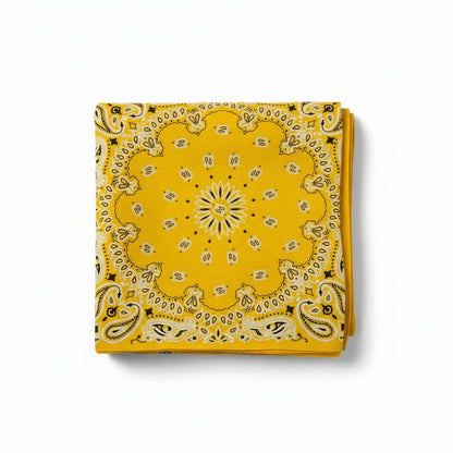 Bandana en coton homme jaune