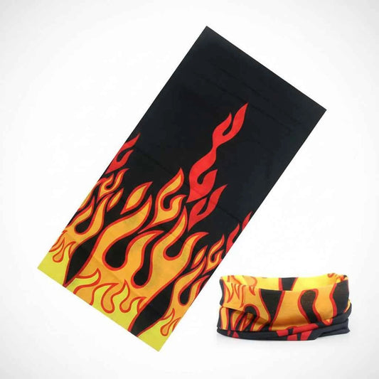 Tours De Cou Bandana noir avec flammes pirate - BoucleAura