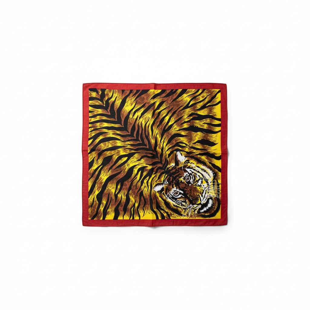 Bandana en coton noir pirate à motif tigre - BoucleAura