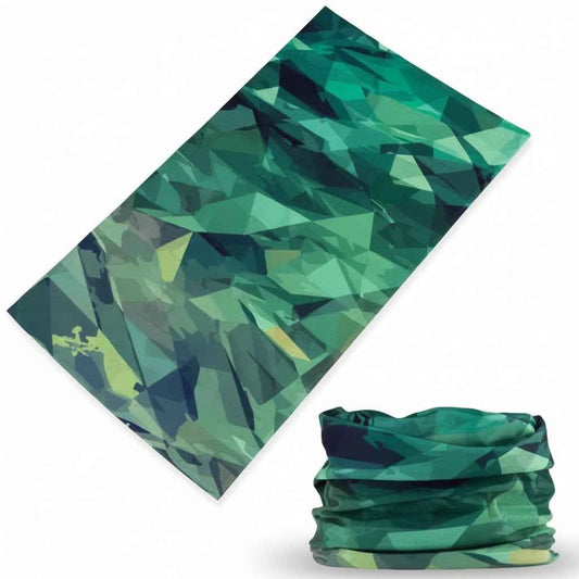 Tour De Cou Bandana femme vert motif géométrique - BoucleAura
