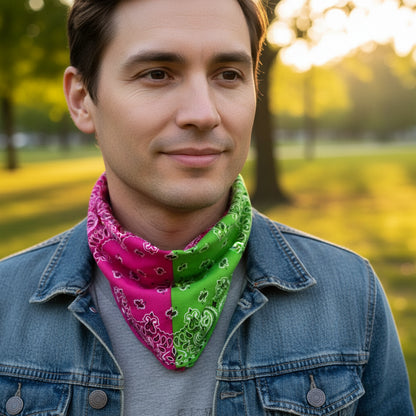Bandana en coton homme multicolore motif cachemire