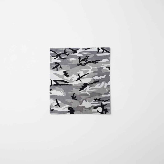 Bandana en coton gris camouflage multicolore - BoucleAura