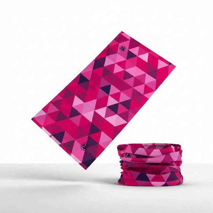 Tour De Cou Bandana rose femme à motifs géométriques - BoucleAura