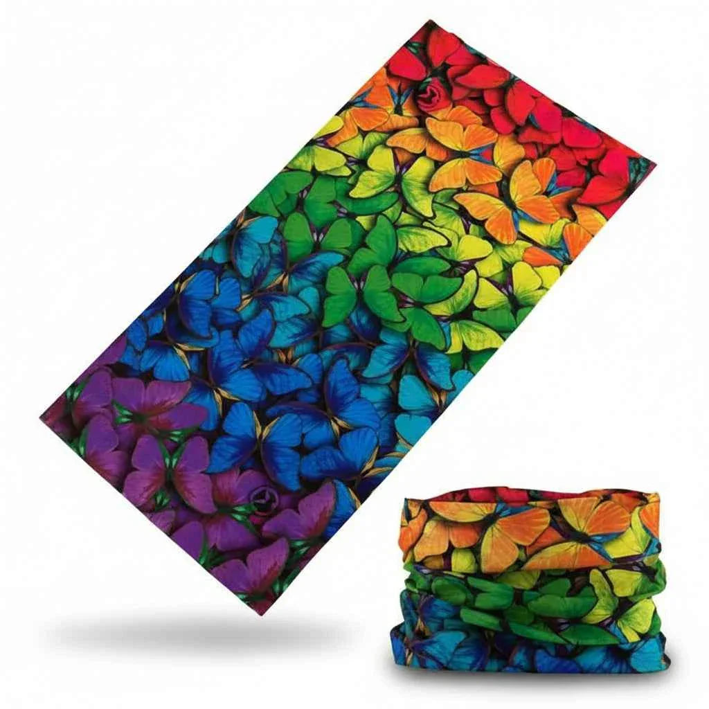 Tours De Cou Bandana multicolore femme à papillons - BoucleAura