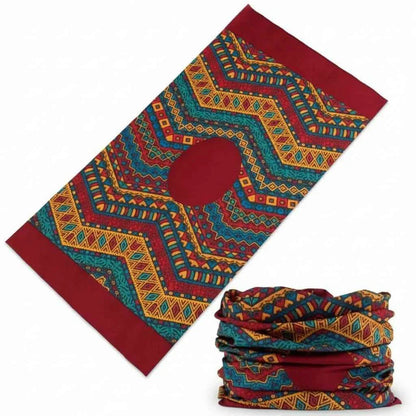 Tour De Cou Bandana multicolore femme à motifs géométriques - BoucleAura