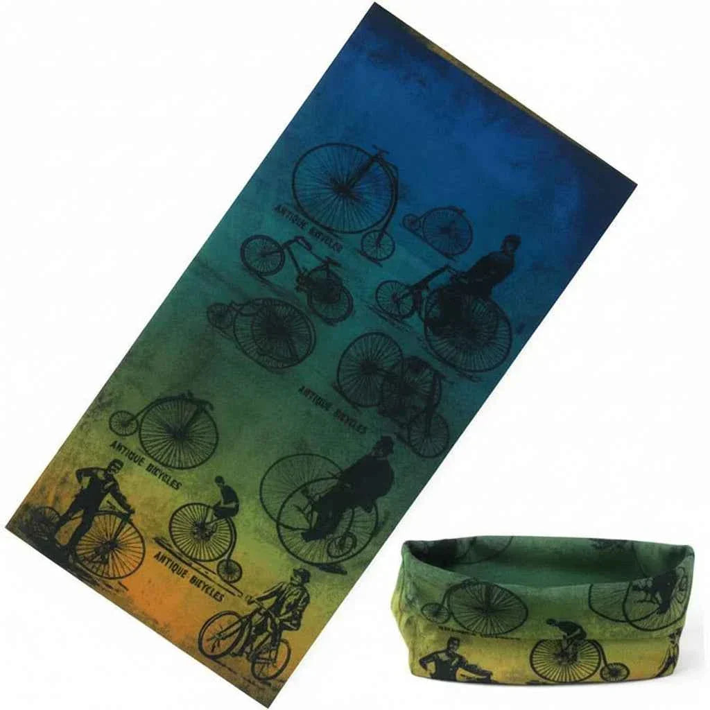 Tours De Cou Bandana multicolore homme avec motifs vélo - BoucleAura