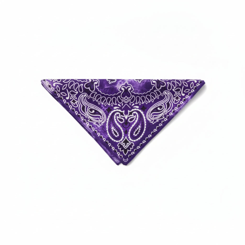 Bandana en coton violet pirate