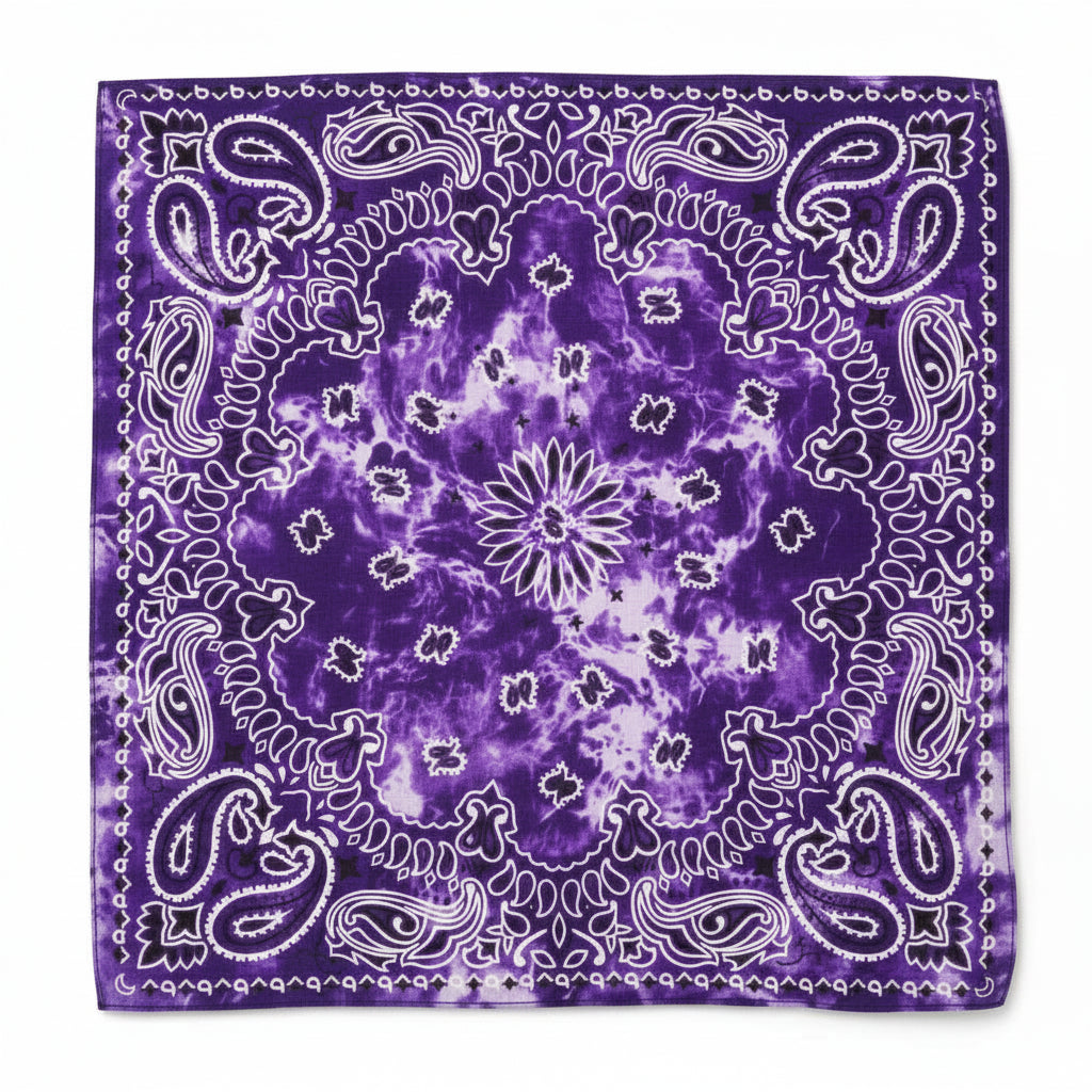 Bandana en coton violet pirate - BoucleAura