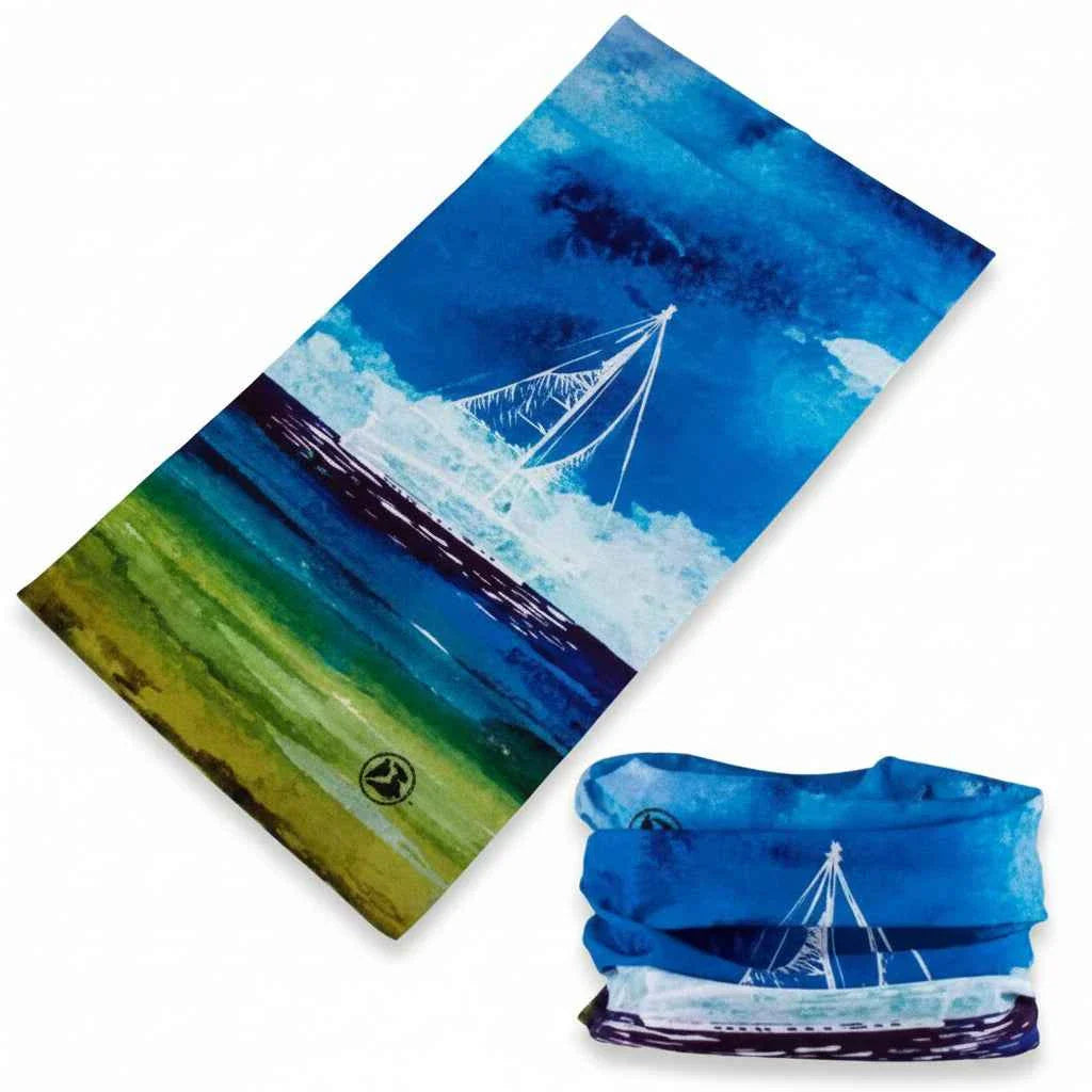 Tours De Cou Bandana femme bleu voilier - BoucleAura