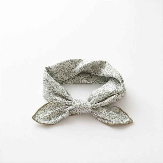 Bandana pour cheveux coton vert - BoucleAura