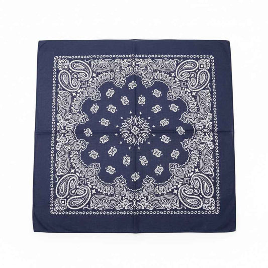 Bandana en coton homme bleu motif cachemire - BoucleAura