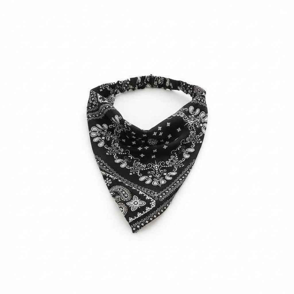 Bandana pour cheveux noir - BoucleAura