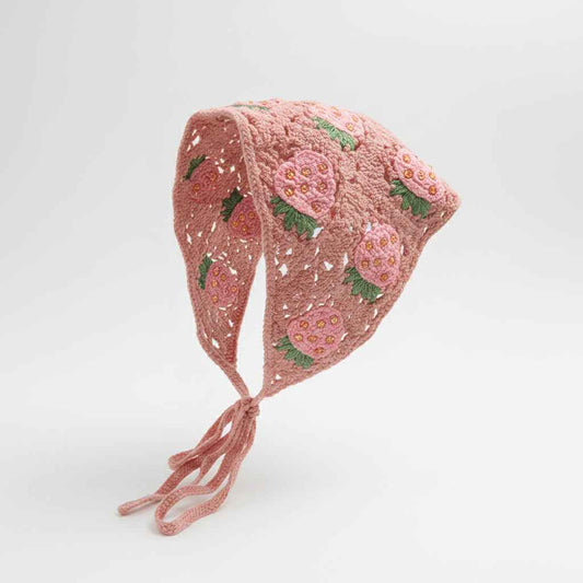 Bandana pour cheveux rose laine - BoucleAura