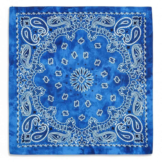 Bandana en coton bleu homme motif cachemire - BoucleAura