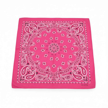 Bandana en coton rose motif cachemire - BoucleAura