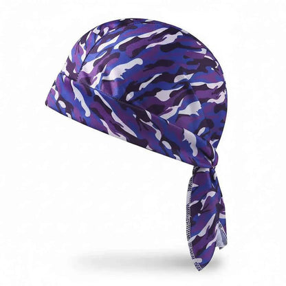 Bandana pour cheveux violet camouflage pirate - BoucleAura