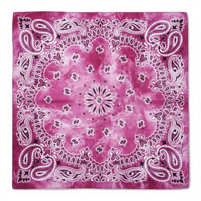 Bandana en coton rose motif cachemire - BoucleAura