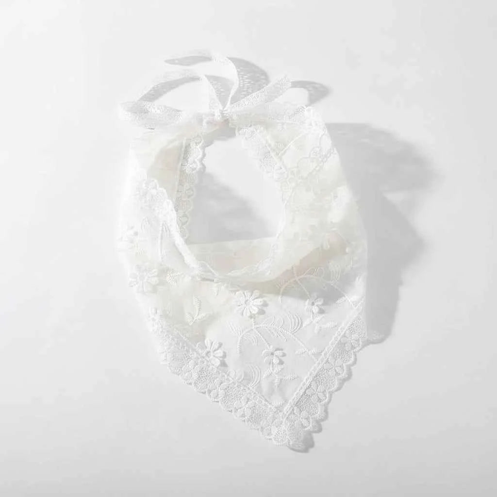 Bandana pour cheveux femme blanc en dentelle - BoucleAura