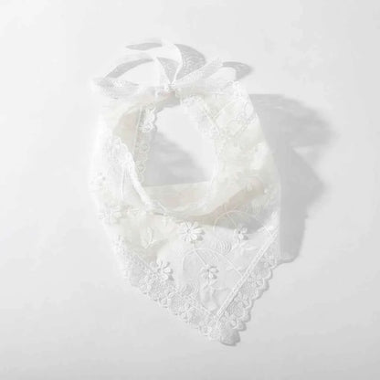Bandana pour cheveux femme blanc en dentelle - BoucleAura