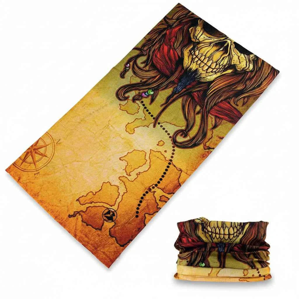 Tour De Cou Bandana multicolore pirate crâne - BoucleAura
