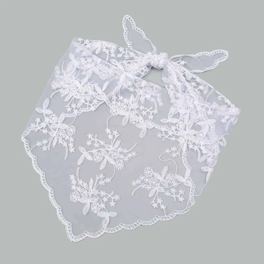 Bandana pour cheveux femme gris en dentelle - BoucleAura