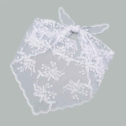 Bandana pour cheveux femme gris en dentelle - BoucleAura