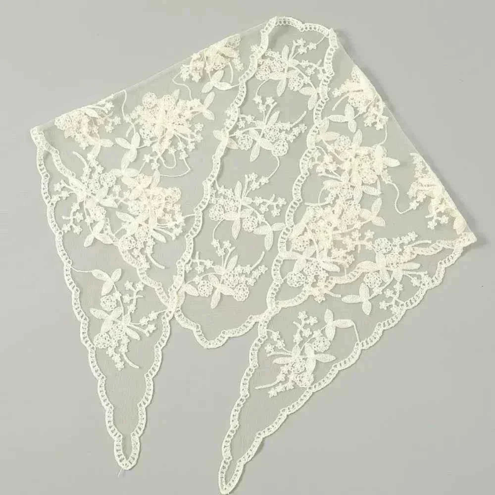 Bandana pour cheveux femme gris en dentelle - BoucleAura