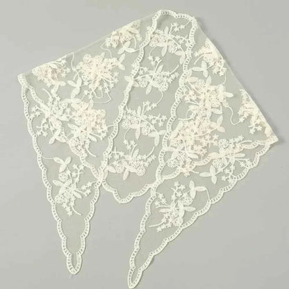 Bandana pour cheveux femme gris en dentelle - BoucleAura