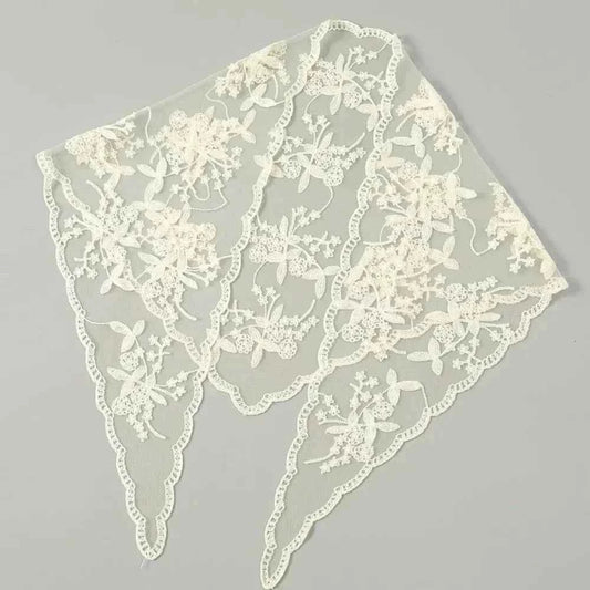 Bandana pour cheveux femme gris en dentelle - BoucleAura