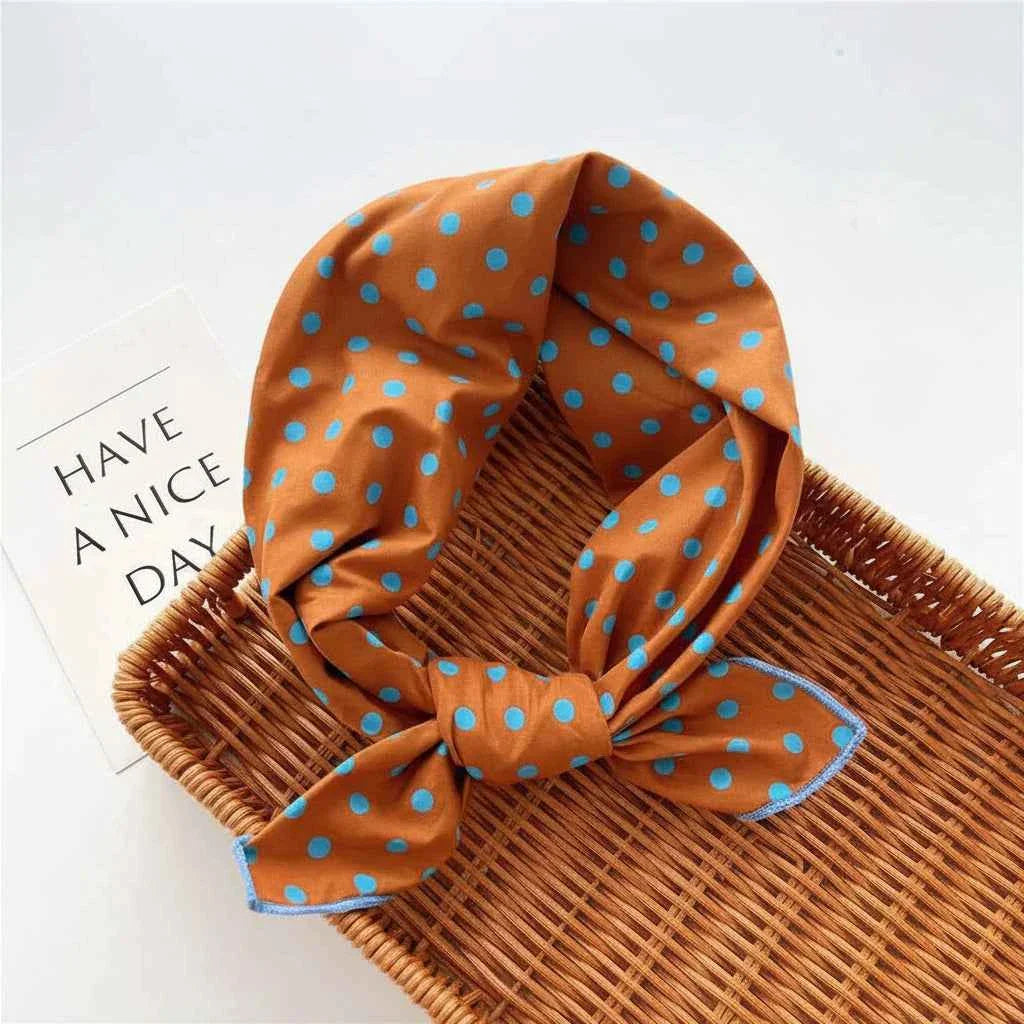 Bandana En Coton femme multicolore à pois - BoucleAura