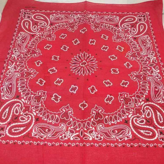 Bandana en coton rouge homme motif cachemire - BoucleAura