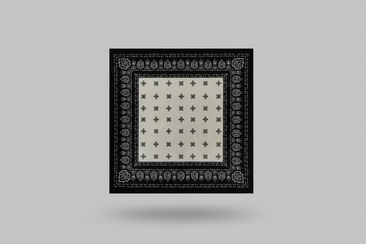 Bandana en coton homme noir - BoucleAura