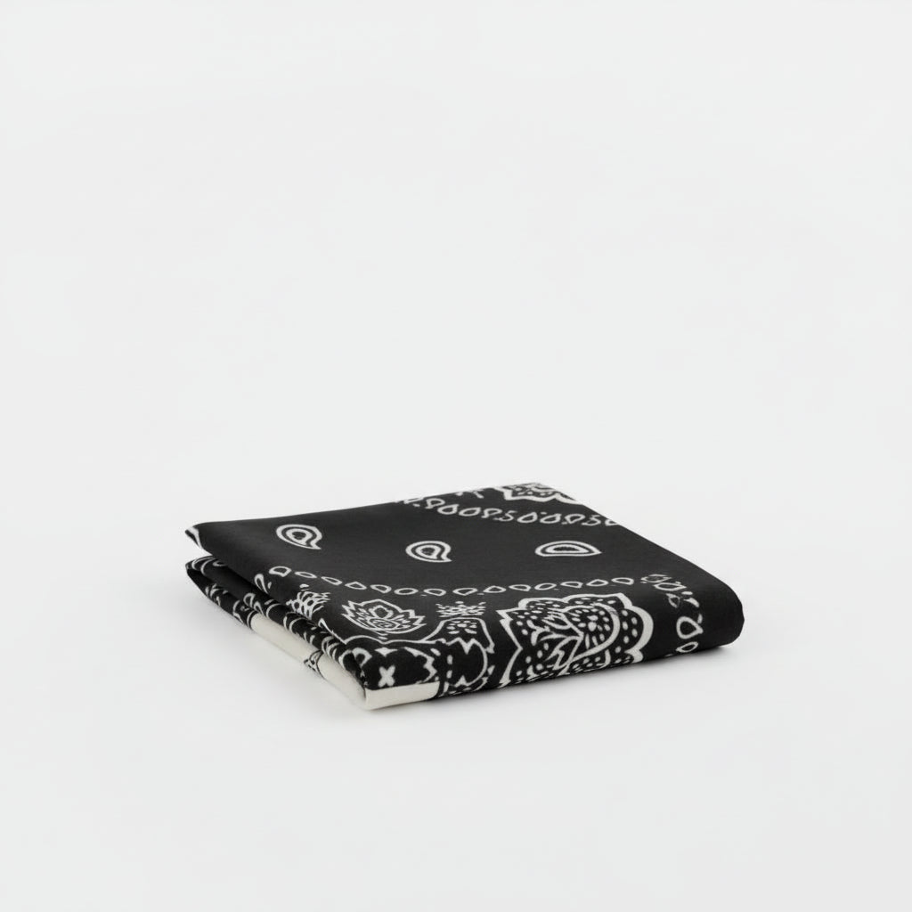 Bandana en coton homme noir