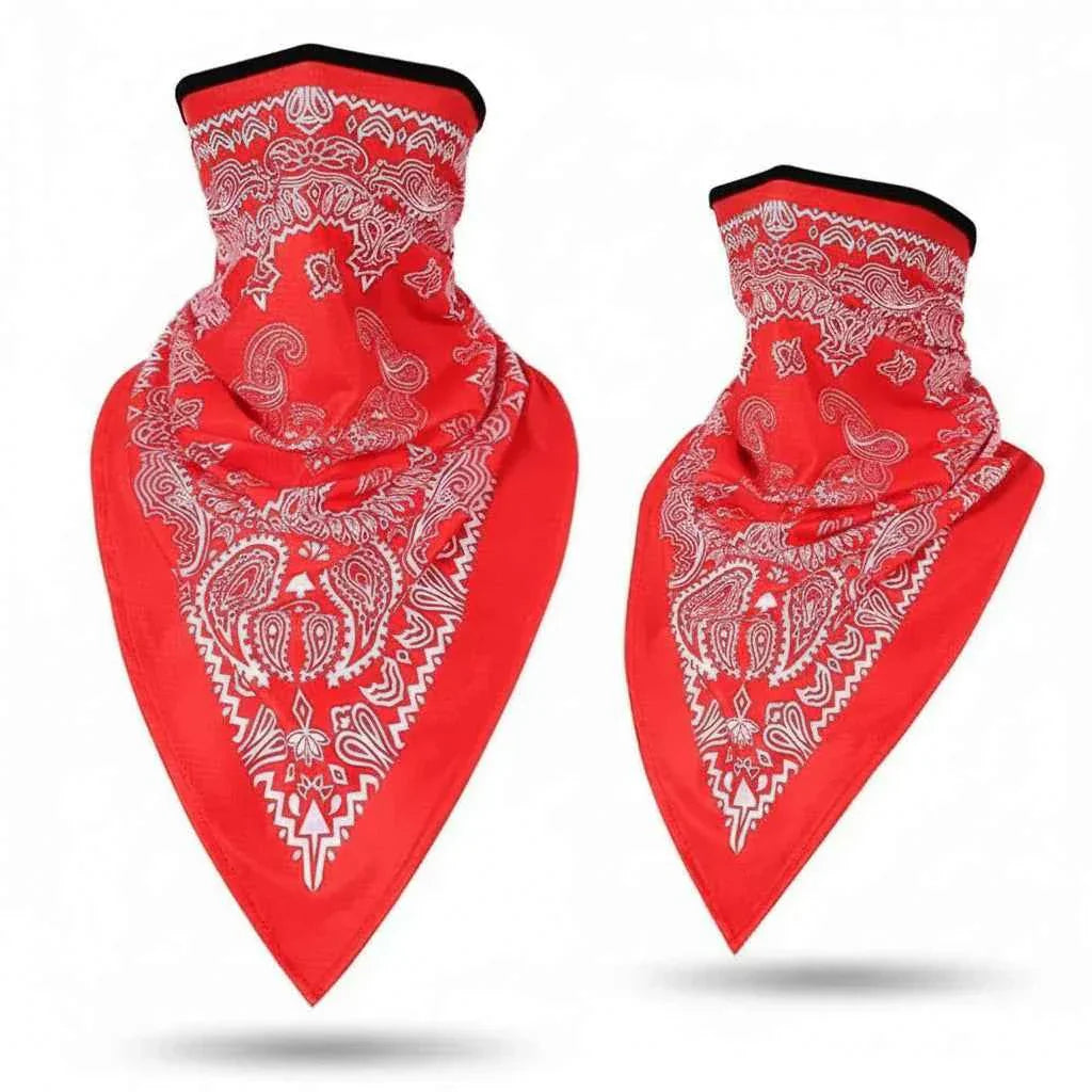 Tour De Cou Bandana rouge motif cachemire pirate - BoucleAura