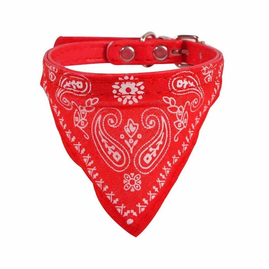Bandana Pour Chien rouge à motif cachemire