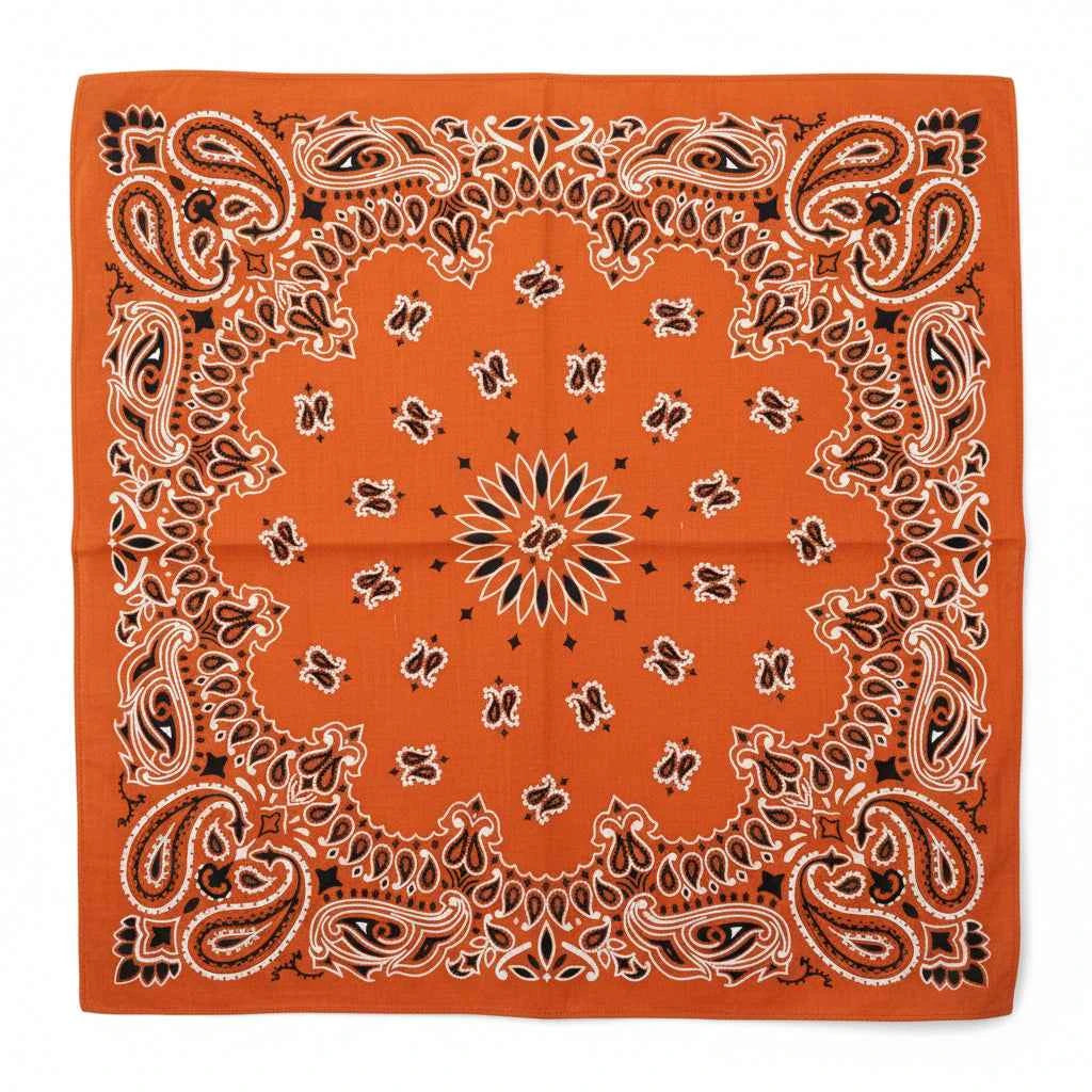 Bandana en coton homme orange - BoucleAura