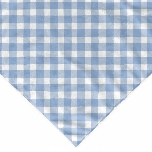 Bandana Pour Chien bleu à carreaux vichy triangle