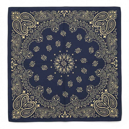 Bandana en coton bleu homme motif cachemire - BoucleAura