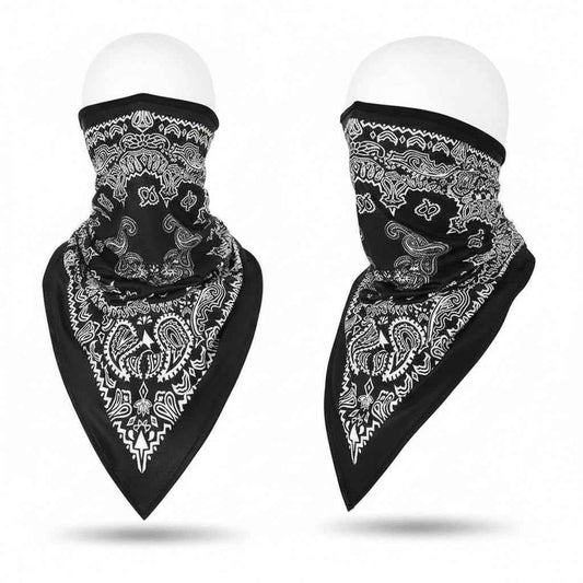Tour De Cou Bandana noir à motifs cachemire - BoucleAura