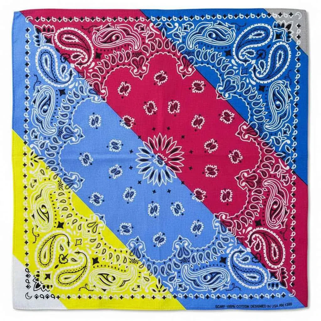 Bandana en coton homme multicolore motif cachemire - BoucleAura