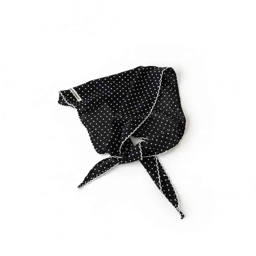 Bandana en soie noir femme - BoucleAura