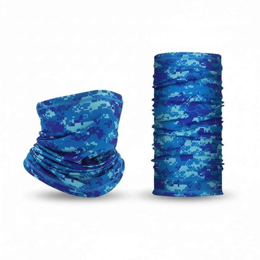 Tour De Cou Bandana homme bleu camouflage pixel - BoucleAura