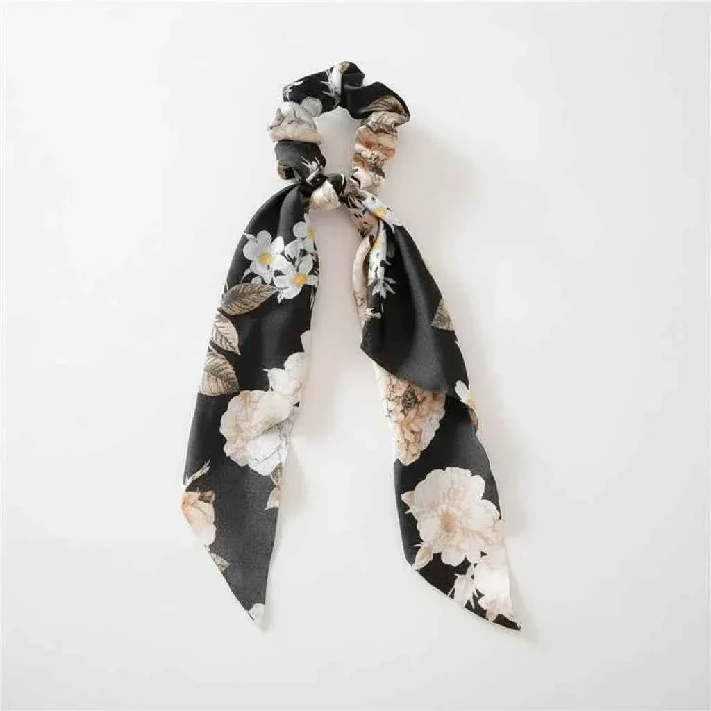 Bandana pour cheveux noir coton - BoucleAura