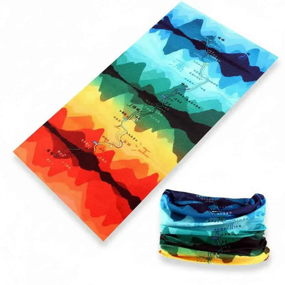 Tours De Cou Bandana multicolore paysage naturel - BoucleAura