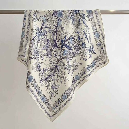 Bandana En Coton blanc femme à motifs floraux - BoucleAura