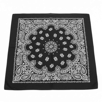 Bandana en coton noir homme motif paisley - BoucleAura