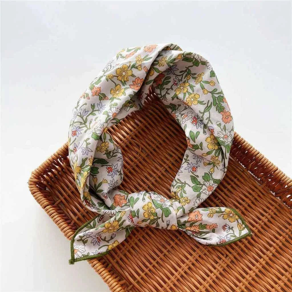 Bandana En Coton foulard femme à fleurs multicolores - BoucleAura
